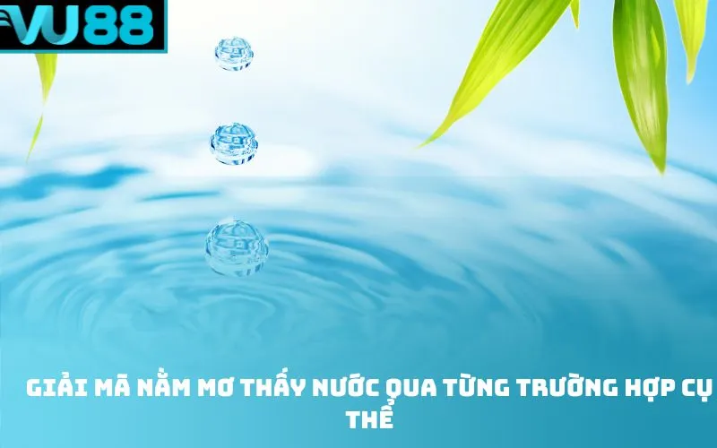 Giải mã Nằm mơ thấy nước qua từng trường hợp cụ thể