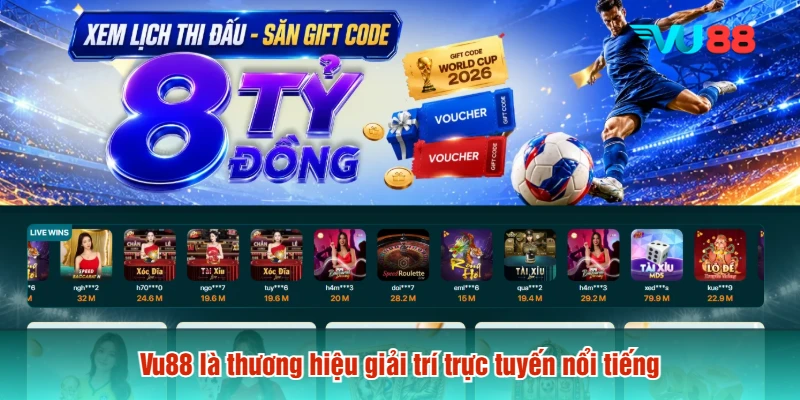 Vu88 là thương hiệu giải trí trực tuyến nổi tiếng
